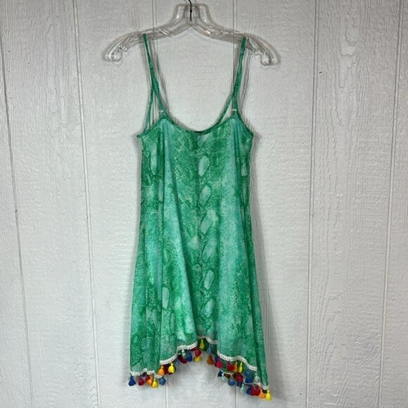 Judith March Green and White Snake Print Dress - Picture 2 of 4